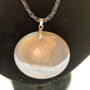 3 for 20 $$ 20” Braided Cord necklace with Agate Pendant